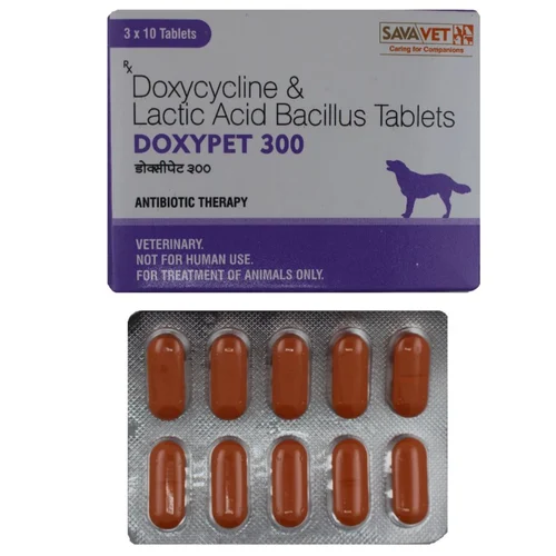 300 mg DOXYPET 300 Doxycycline & Lactic Acid Bacillus Tablets