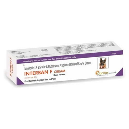 Interban F Mupirocin I.P. 2% w/w & Fluticasone Propionate I.P. 0.05% w/w Cream