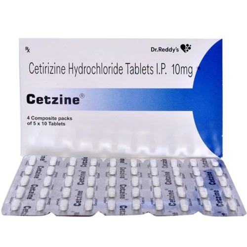 10 mg Cetzine Cetirizine Hydrochloride I.P. Tablets