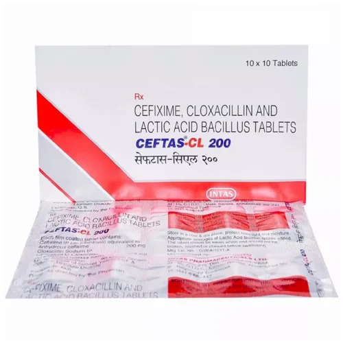 200 mg CEFTAS-CL 200 CEFIXIME CLOXACILLIN AND LACTIC ACID BACILLUS TABLETS