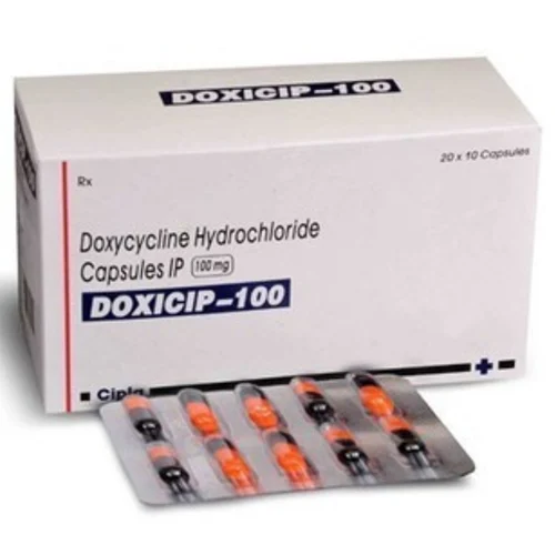 100 mg DOXICIP-100 Doxycycline Hydrochloride IP Capsules
