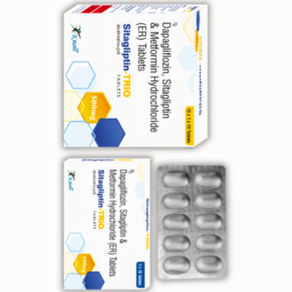 Sitagliptin-TRIO Dapagliflozin, Sitagliptin & Metformin Hydrochloride (ER) Tablet