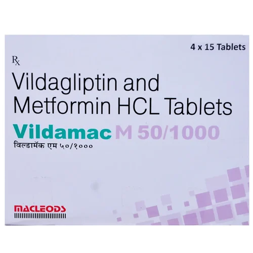 Vildamac M 50/1000 Vildagliptin and Metformin HCL Tablets