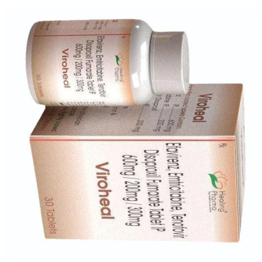 600mg/ 200mg/ 300mg Viroheal Efavirenz, Emtricitabine, Tenofovir Disproxil Fumarate IP Tablets