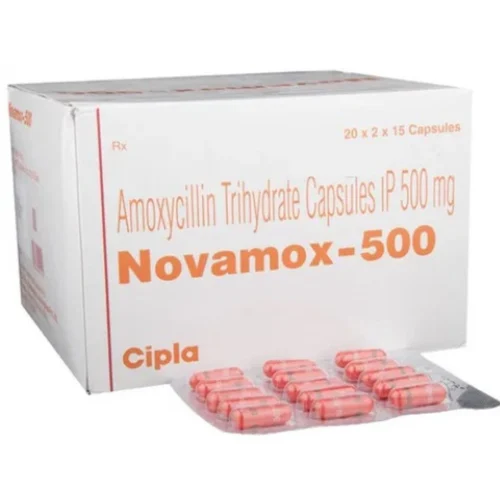 500 mg Novamox-500 Amoxycillin Trihydrate IP Capsules