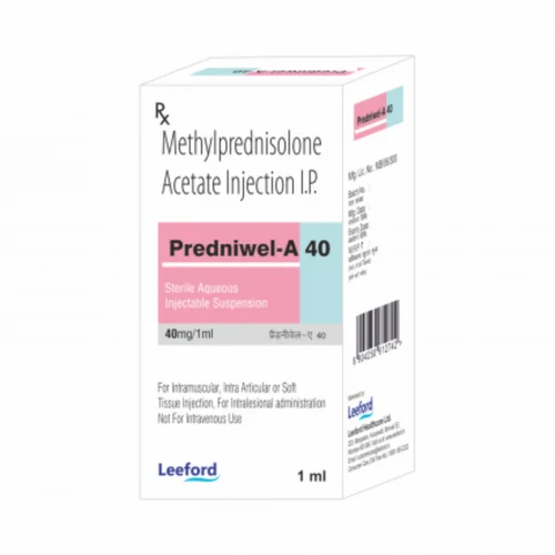 40 mg Predniwel-A 40 Methylprednisolone Acetate I.P. Injection
