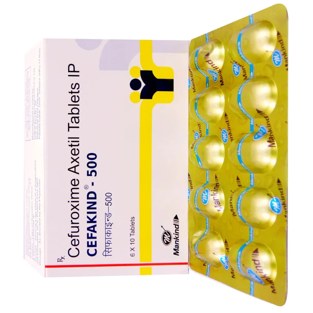 500 mg CEFAKIND - 500 Cefuroxime Axetil IP Tablets