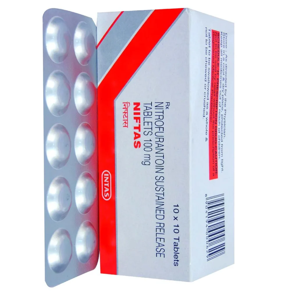 100 mg NIFTAS NITROFURANTOIN SUSTAINED RELEASE TABLETS