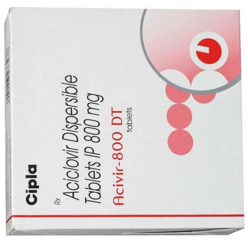 800 mg Acivir-800 DT Aciclovir Dispersible IP Tablets