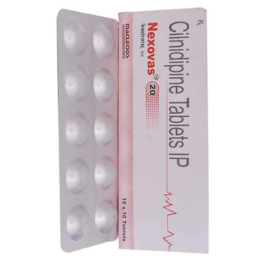 20 mg Nexovas 20 Cilnidipine IP Tablets
