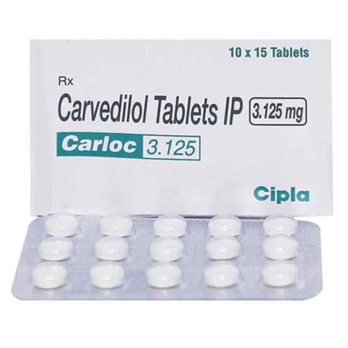 3.125 mg Carloc 3.125 Carvedilol IP Tablets
