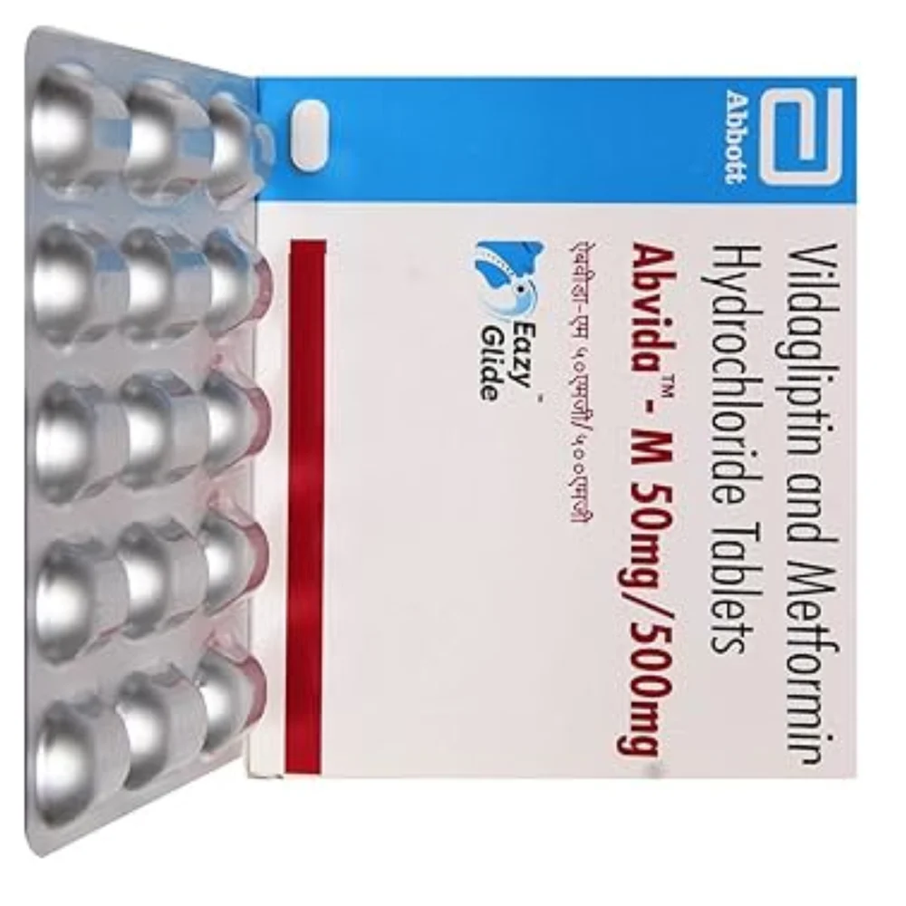 50mg/ 500mg Abvida - M Vildagliptin and Metformin Hydrochloride Tablets