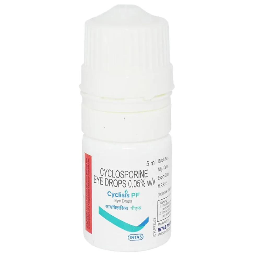 0.05% w/v Cyclisis PF CYCLOSPORINE IP EYE DROPS