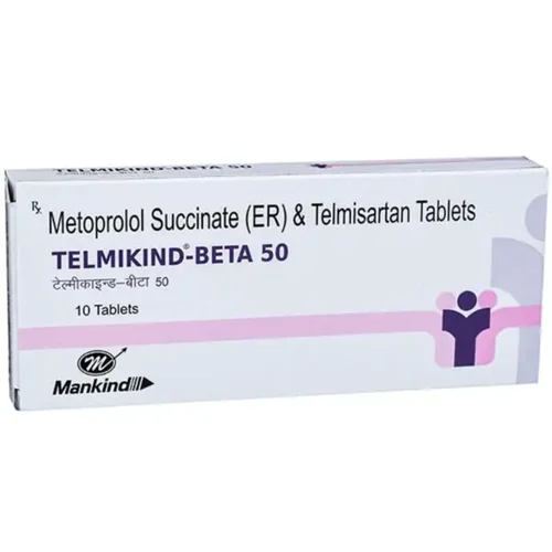 50 mg TELMIKIND-BETA 50 Metoprolol Succinate (ER) & Telmisartan Tablets