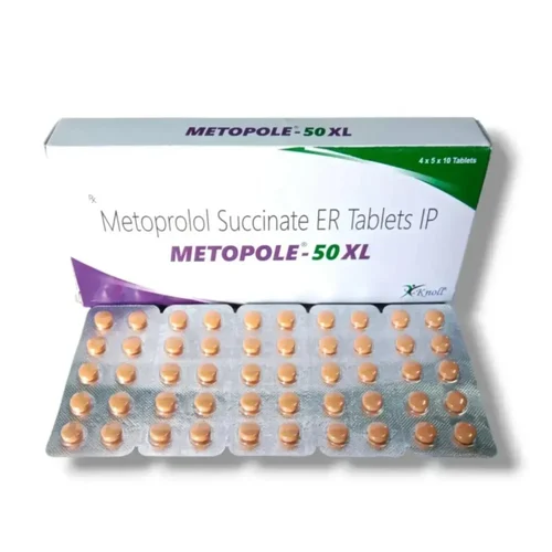 50 mg METOPOLE-50 XL Metoprolol Succinate ER IP Tablets