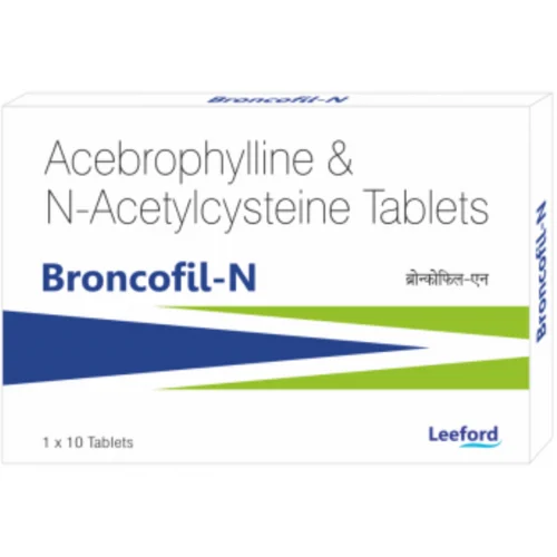 Broncofil-N Acebrophylline & N-Acetycysteine Tablets