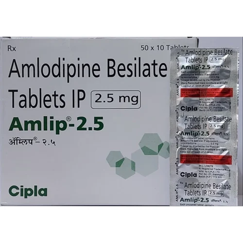 2.5 mg Amlip-2.5 Amlodipine Besilate IP Tablets