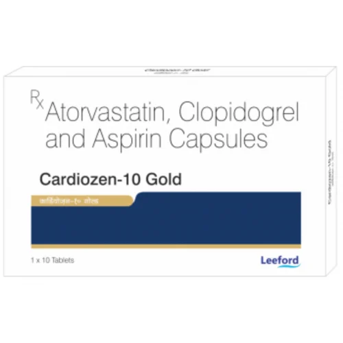 Cardiozen-10 Gold Atorvastatin, Clopidogrel and Aspirin Capsules