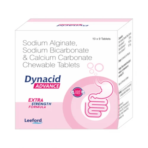 Dynacid ADVANCE Sodium Alginate, Sodium Bicarbonate & Calcium Carbonate Chewable Tablets