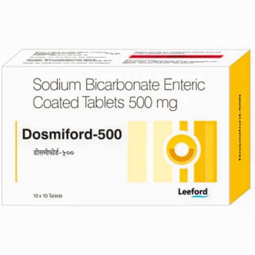 500 mg Dosmiford-500 Sodium Bicarbonate Enteric Coated Tablets