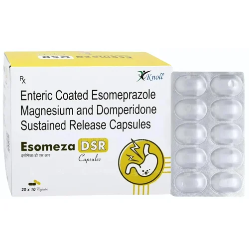 Esomeza DSR Enteric Coated Esomeprazole Magnesium and Domperidone Sustained Release Capsules