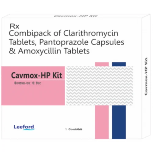 Cavmox-HP Kit Combipack of Clarithromycin Tablets, Pantoprazole Capsules & Amoxycillin Tablets
