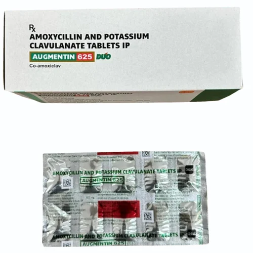 625 mg AUGMENTIN 625 DUO AMOXYCILLIN AND POTASSIUM CLAVULANATE IP TABLETS