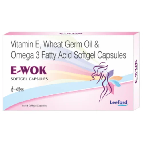 E-WOK Vitamin E, Wheat Germ Oil & Omega 3 Fatty Acid Softgel Capsules