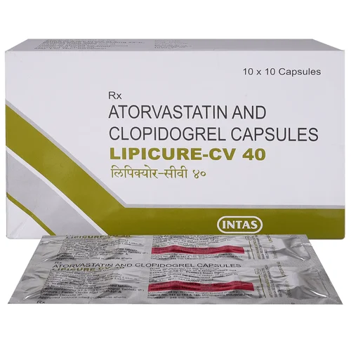 40 mg LIPICURE-CV 40 ATORVASTATIN AND CLOPIDOGREL CAPSULES