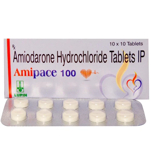 100 mg Amipace 100 Amiodarone Hydrochloride IP Tablets