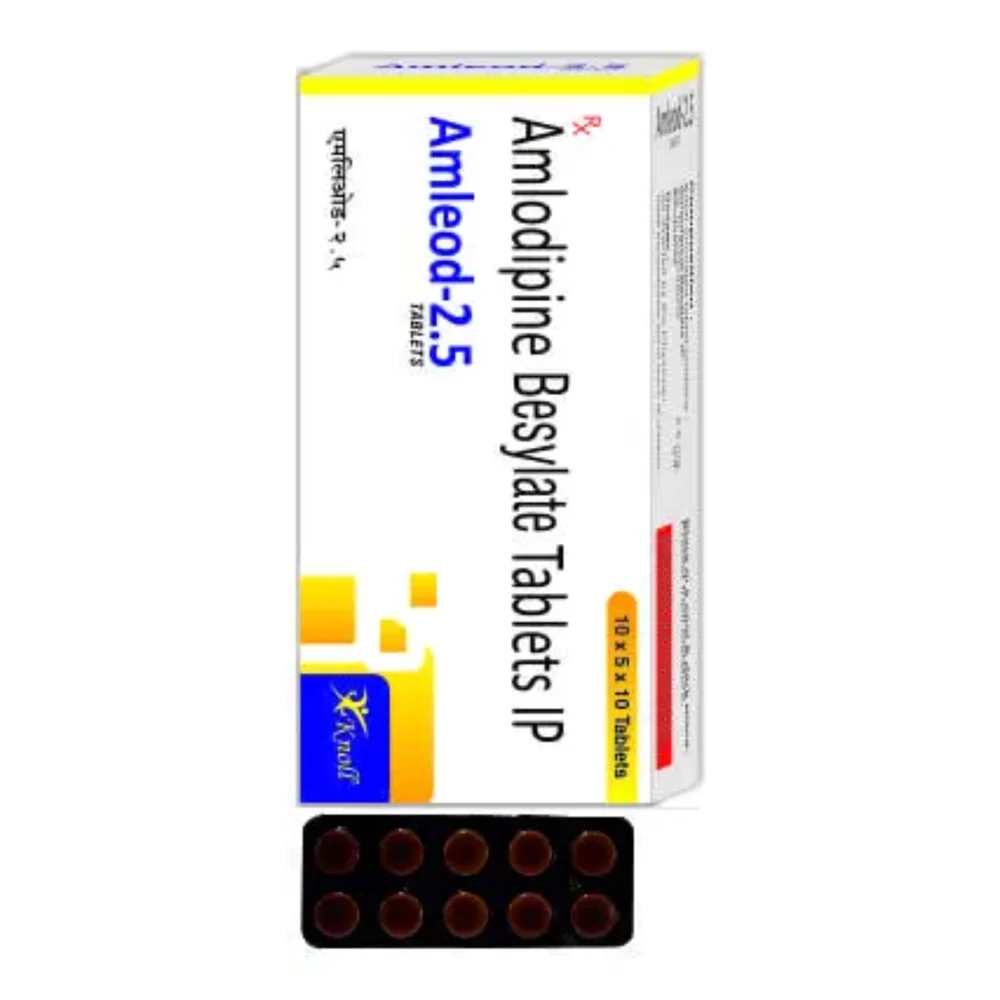 2.5 mg Amleod-2.5 Amlodipine Besylate IP Tablets