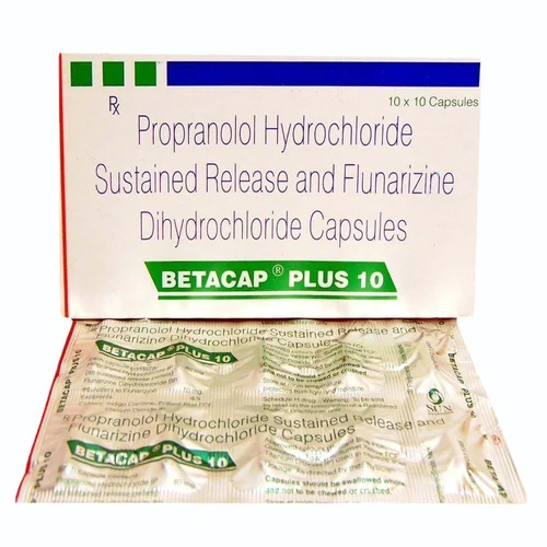 10 mg BETACAP PLUS 10 Propranolol Hydrochloride Sustained Release and Flunarizine Capsules
