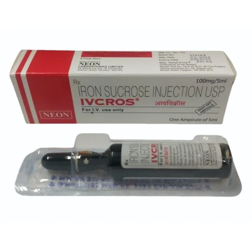 100 mg IVCROS IRON SUCROSE USP INJECTION