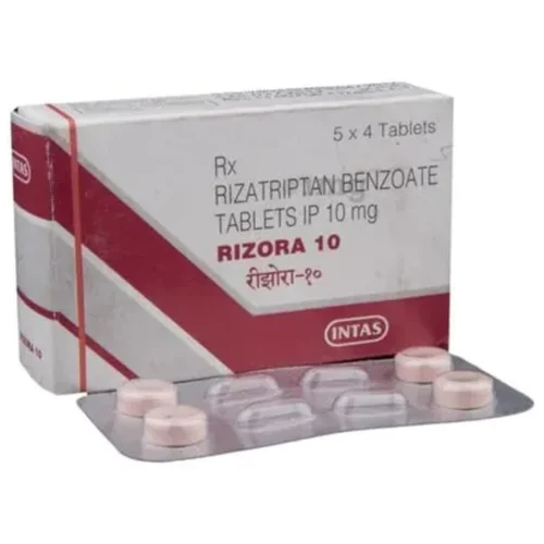 10 mg RIZORA 10 RIZATRIPTAN BENZOATE IP TABLETS