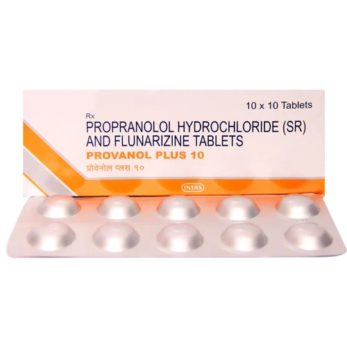 10 mg PROVANOL PLUS 10 PROPRANOLOL HYDROCHLORIDE (SR) AND FLUNARIZINE TABLETS