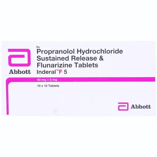 5 mg Inderal F 5 Propranolol Hydrochloride Sustained Release & Flunarizine Tablets