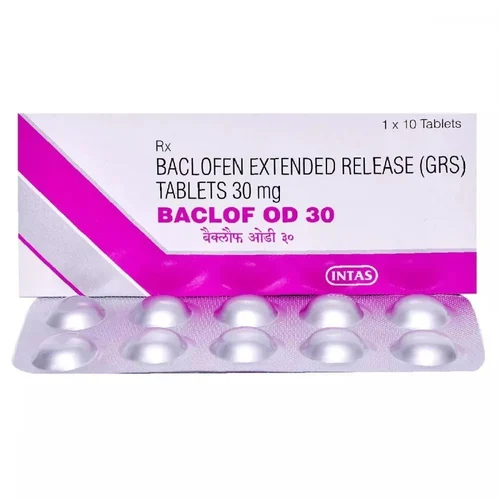 30 mg BACLOF OD 30 BACLOFEN EXTENDED RELEASE (GRS) TABLETS