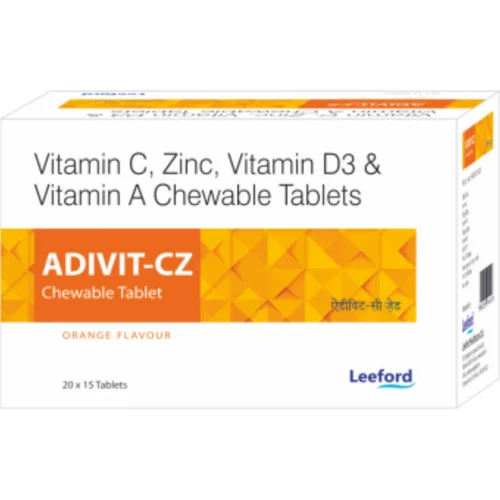 ADIVIT-CZ Vitamin C, Zinc, Vitamin D3 & Vitamin A Chewable Tablets
