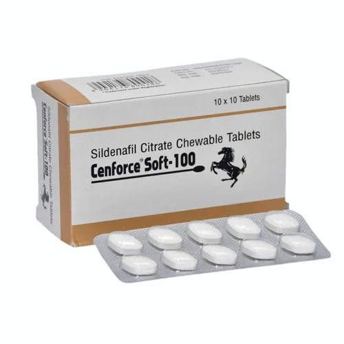 100 mg Cenforce Soft-100 Sildenafil Citrate Chewable Tablets