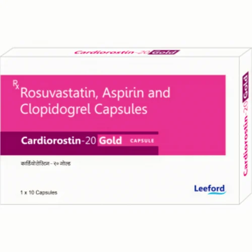 20 mg Cardiorostin-20 Gold Rosuvastatin, Aspirin and Clopidogrel Capsules
