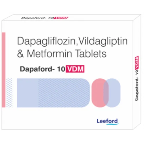 10 mg Dapaford- 10VDM Dapagliflozin, Vildagliptin & Metformin Tablets
