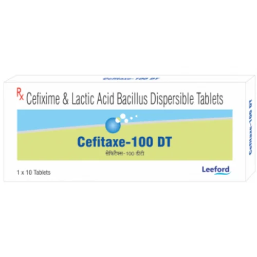 100 Mg Cefitaxe-100 DT Cefixime & Lactic Acid Bacillus Dispersible Tablets - Available in India