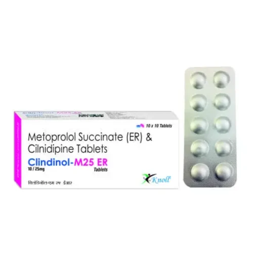 Clindinol-M25 ER Metoprolol Succinate (ER) & Cilnidipine Tablets