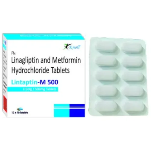 500 mg Lintaptin-M 500 Linagliptin and Metformin Hydrochloride Tablets