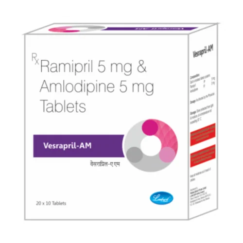 Vesrapril-AM Ramipril 5 mg & Amlodipine 5 mg Tablets