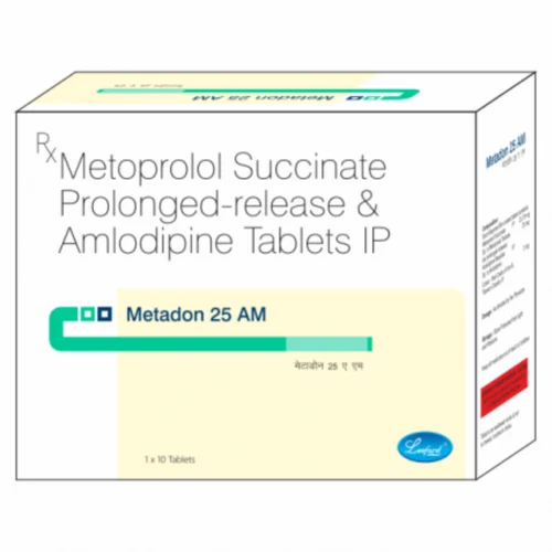 25 mg Metadon 25 AM Metoprolol Succinate Prolonged-release & Amlodipine IP Tablets
