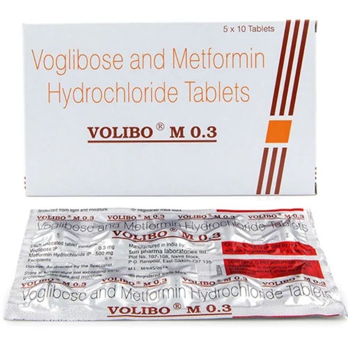 0.3 mg VOLIBO M 0.3 Voglibose and Metformin Hydrochloride Tablets