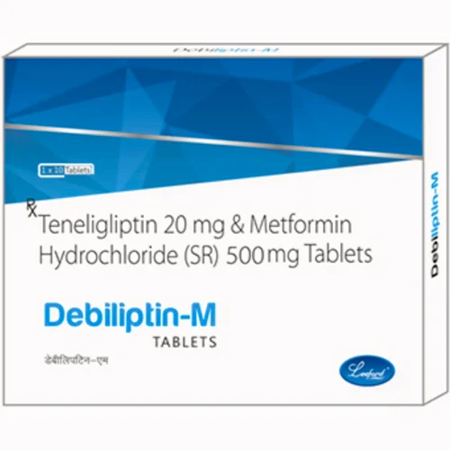 Debiliptin-M Teneligliptin 20 mg & Metformin Hydrochloride (SR) 500 mg Tablets