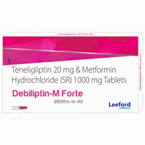 Debiliptin-M Forte Teneligliptin 20 mg & Metformin Hydrochloride (SR) 1000 mg Tablets