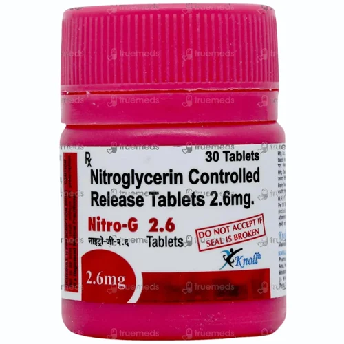 2.6 mg Nitro-G 2.6 Nitroglycetin Controlled Release Tablets